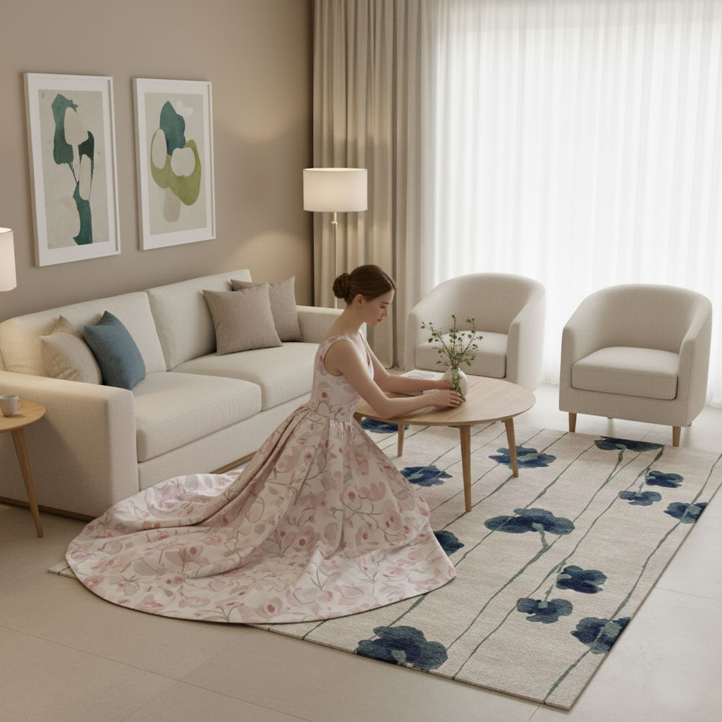 SELORA - Hand Tufted Floral Carpet